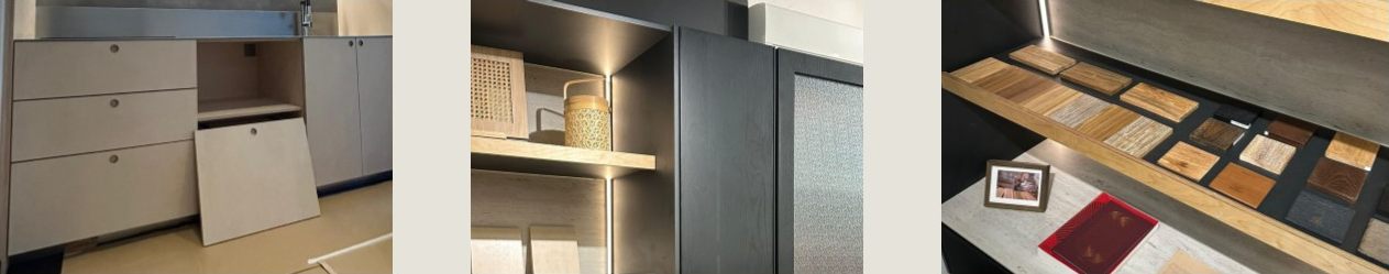 Custom cabinet doors and finish samples